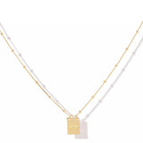 Gold YL Square Lash Necklaces