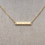 Gold YL Lash Bar Necklace